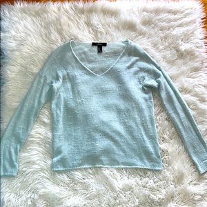 Sheer light blue sweater